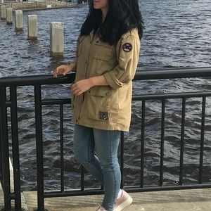 Stradivari military color jacket.